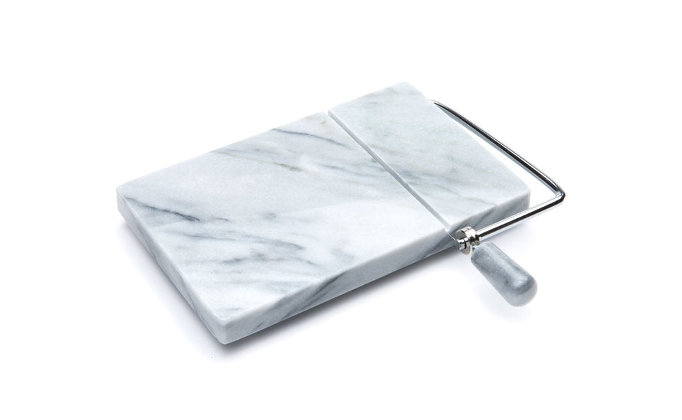 Fox Run marble cheese slicer with white base for precise slices