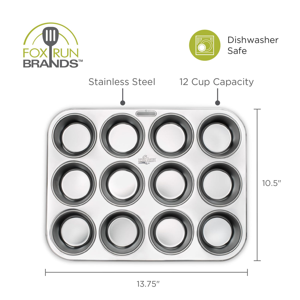 Fox Run pan dishwasher safe supports easy cleanup after baking.