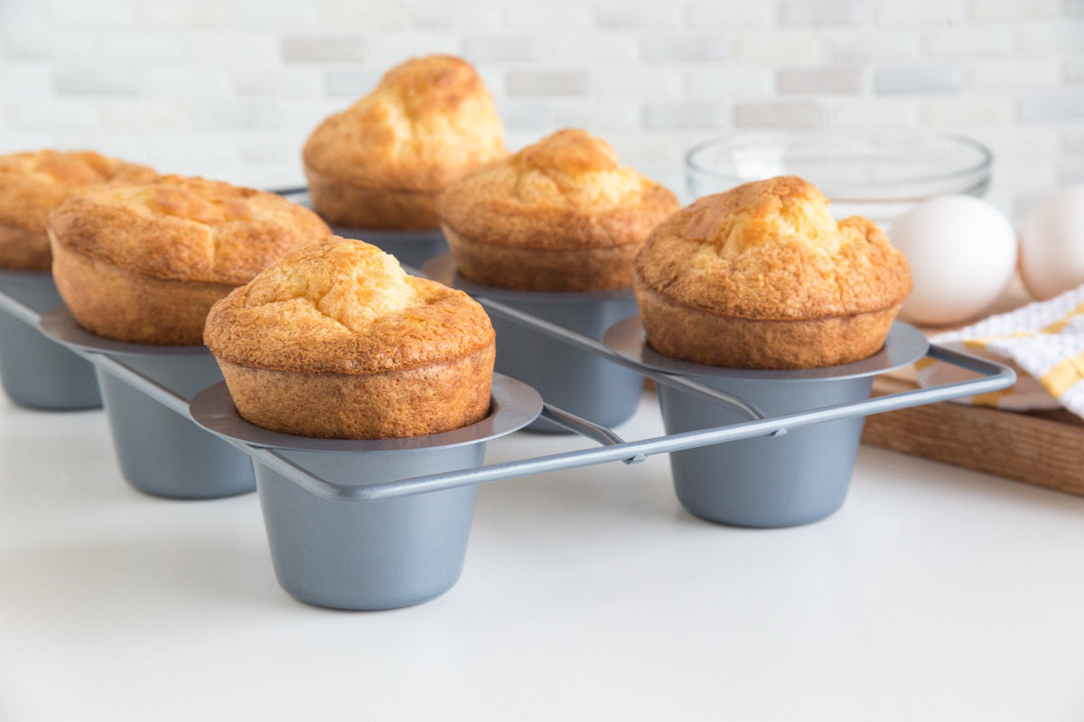 Crispy sides and golden domes with well-designed wells.