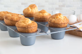 Crispy sides and golden domes with well-designed wells.