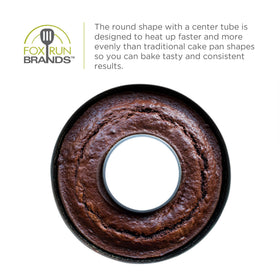 Fox Run Savarin cake mold creates evenly heated, delicious desserts.