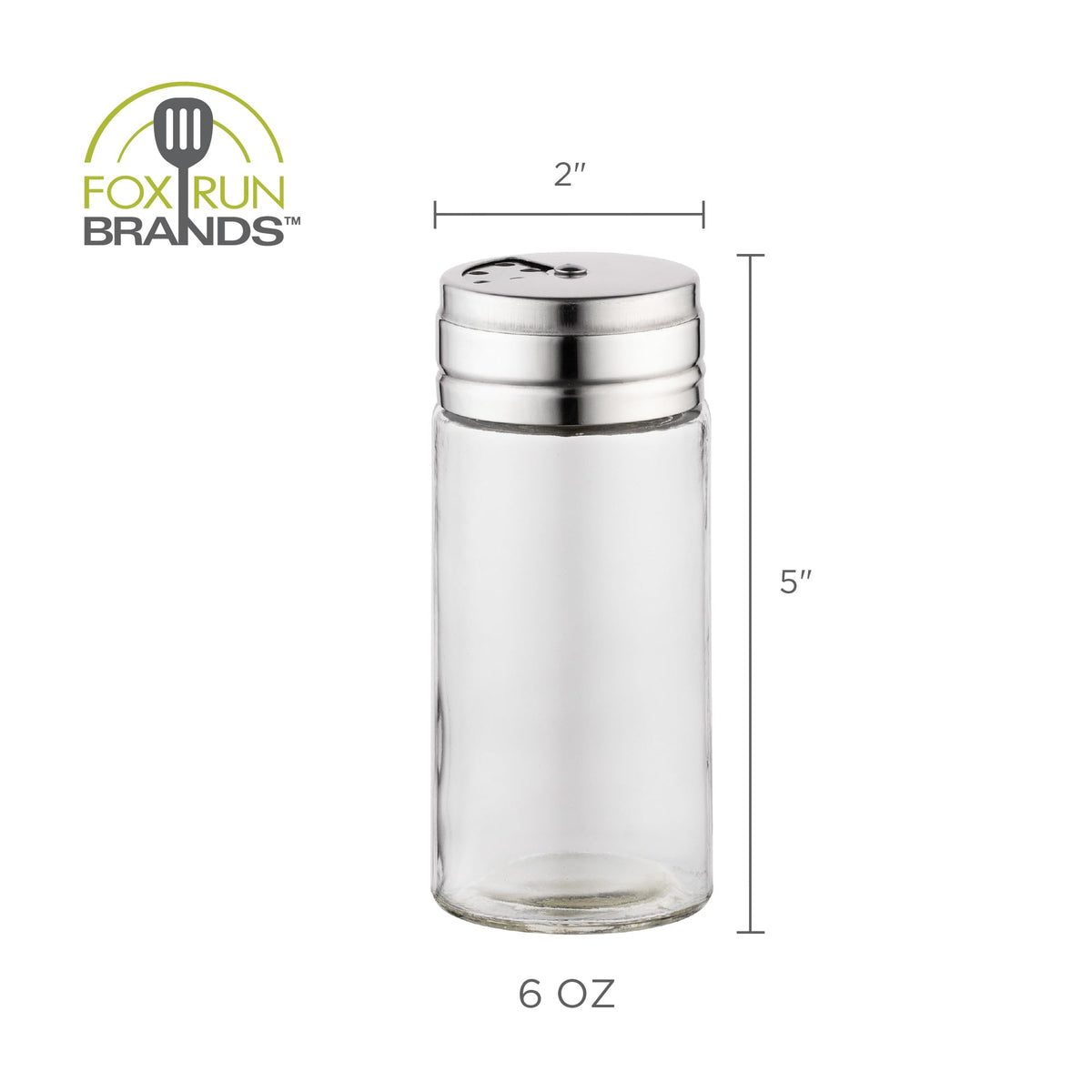 Fox Run glass spice jar resists moisture for longer-lasting flavor.
