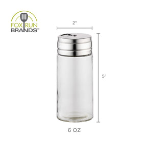 Fox Run glass spice jar resists moisture for longer-lasting flavor.
