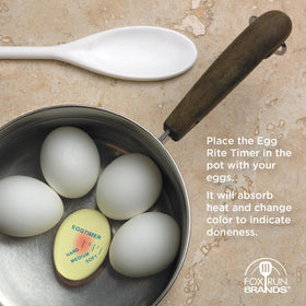 Fox Run stainless steel masher yields smooth deviled egg filling.