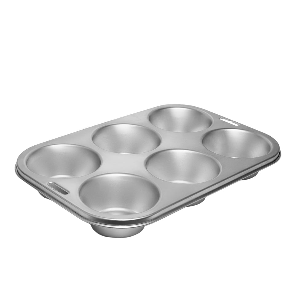 Fox Run XL muffin pan top view with six large cups