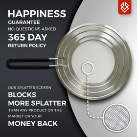 FOXEL dishwasher-safe splatter guard for quick post-cook cleanup.