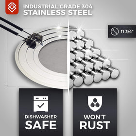 FOXEL stainless steel outer ring for durable splatter shield