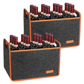 Foyego 12-bottle wine tote with sturdy outer case and easy carry handle.