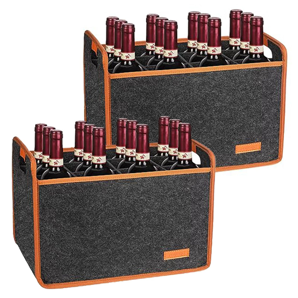 Foyego 12-bottle wine tote with sturdy outer case and easy carry handle.