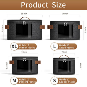 Foyego dish storage organizer with zippered lid and transparent window for fast access.