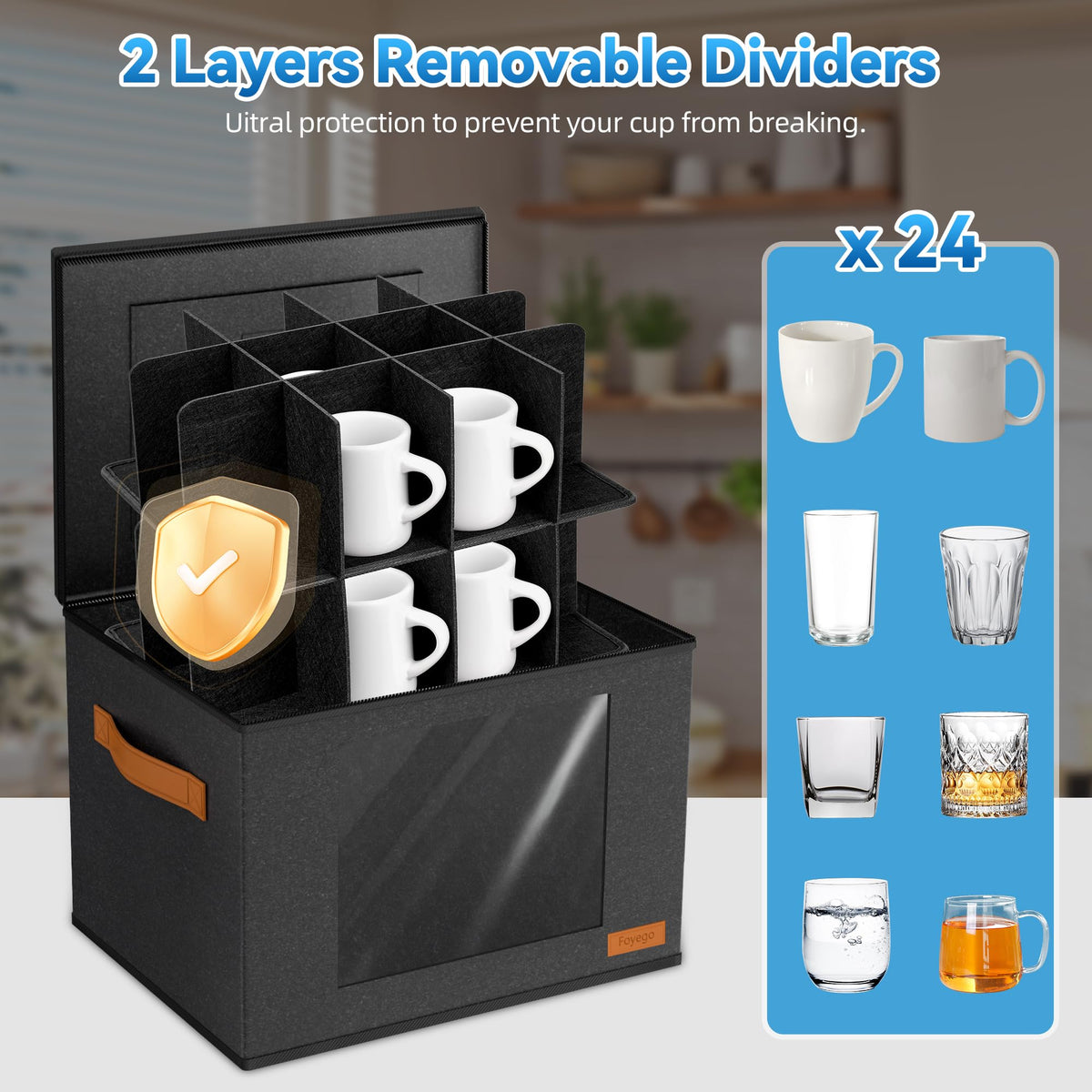 Foyego foldable design and two-way zipper enable simple setup.
