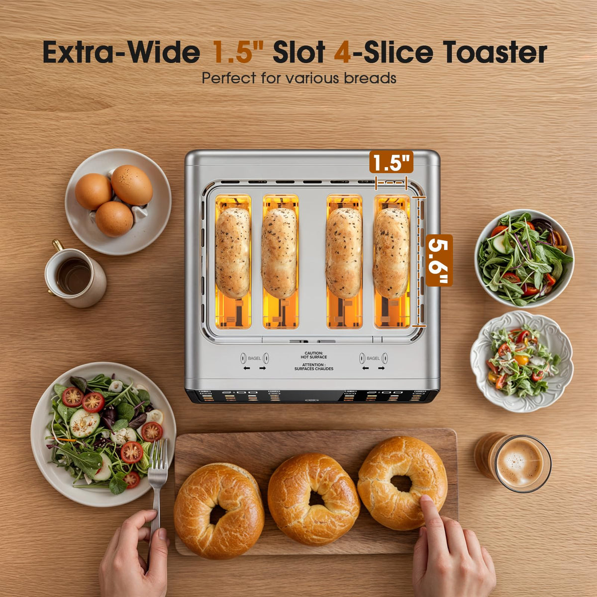Foyoconven eco smart single-slot mode saves energy on solo breakfasts.