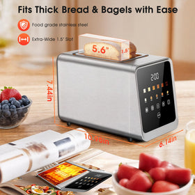 Foyoconven Toaster stainless steel housing provides safe, durable performance.
