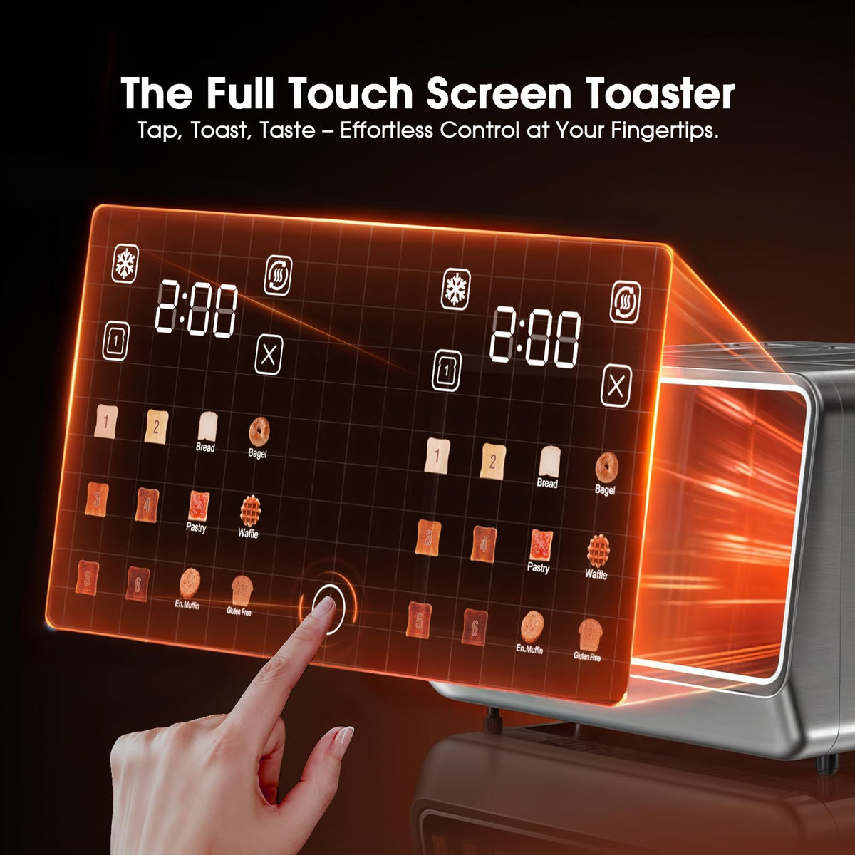Foyoconven touchscreen control panel highlighting intuitive operation.