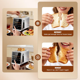 Foyoconven 900W heating delivers fast, even toasting for quick breakfasts