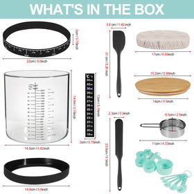 Foyofly sourdough kit with scale lines aids accurate feedings.