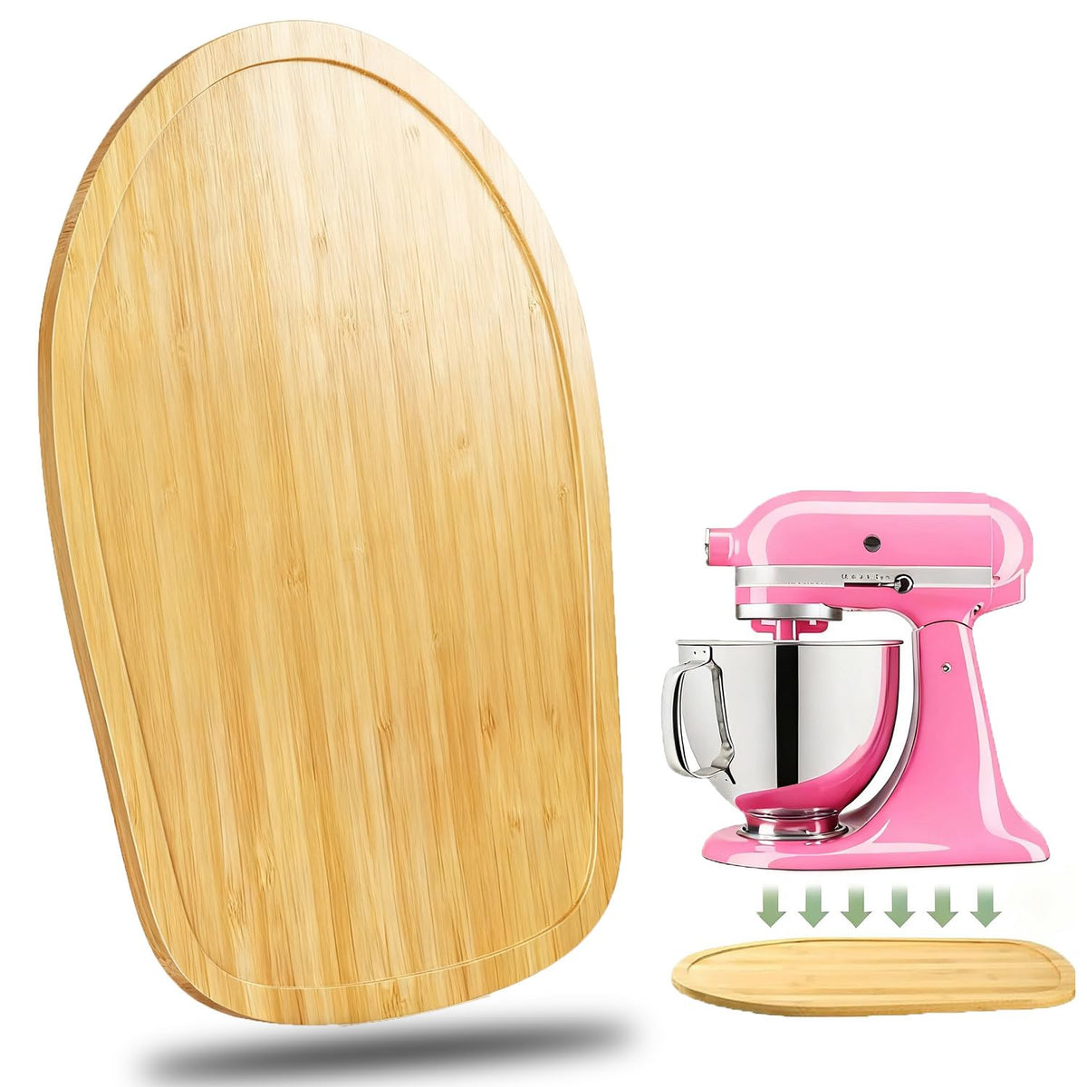 Fracijuy bamboo mixer slider for KitchenAid 4.5-qt helps glide smoothly.