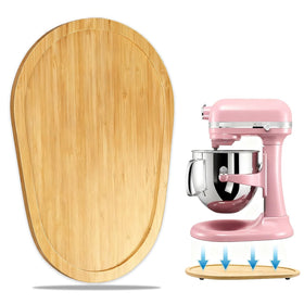 Fracijuy Bamboo Mixer Slider for KitchenAid 5-8 Qt glides smoothly, protecting surfaces.