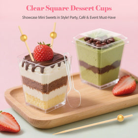 Fracurs crystal-clear parfait cups present desserts with a premium look