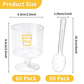 Crystal-clear Fracurs parfait cups on a wedding table