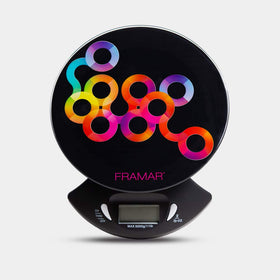 FRAMAR hair color scale digital display provides accurate readouts for formulas