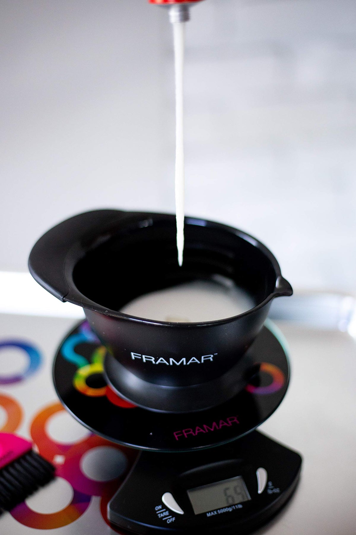 FRAMAR tare button enables net-weight weighing with bowls or containers