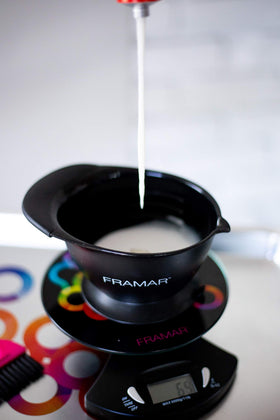 FRAMAR tare button enables net-weight weighing with bowls or containers