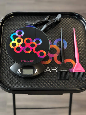 FRAMAR tempered glass top is easy to clean and stylish for any workspace