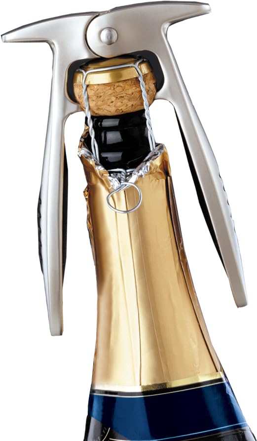 Franmara Champagne Opener 7460 showing non-slip handle for controlled opening