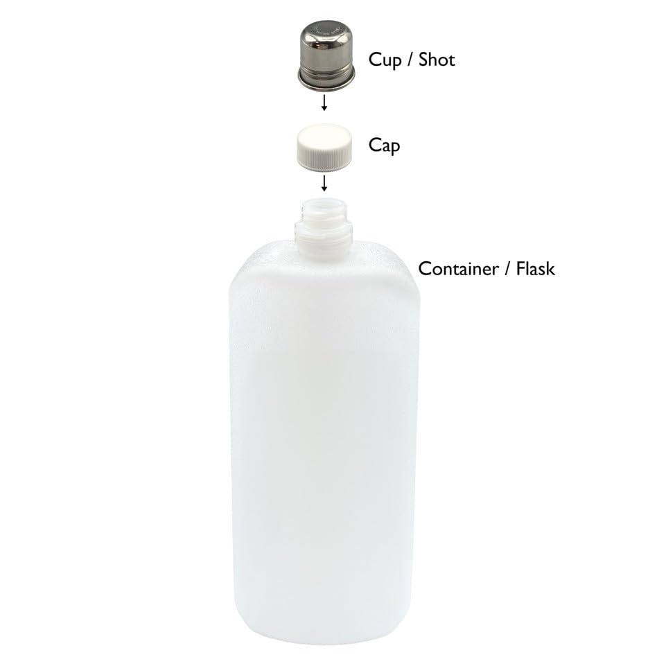 Franmara travel flask set of 2 shows compact size for easy packing.