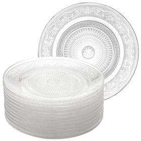 Frcctre 12-pack glass salad plates 7-inch, stackable for easy serving