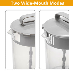 Frcctre 2-quart container with wide mouth for easy filling.