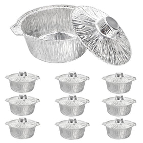 Frcctre 2L aluminum pot with lid close-up for outdoor durability
