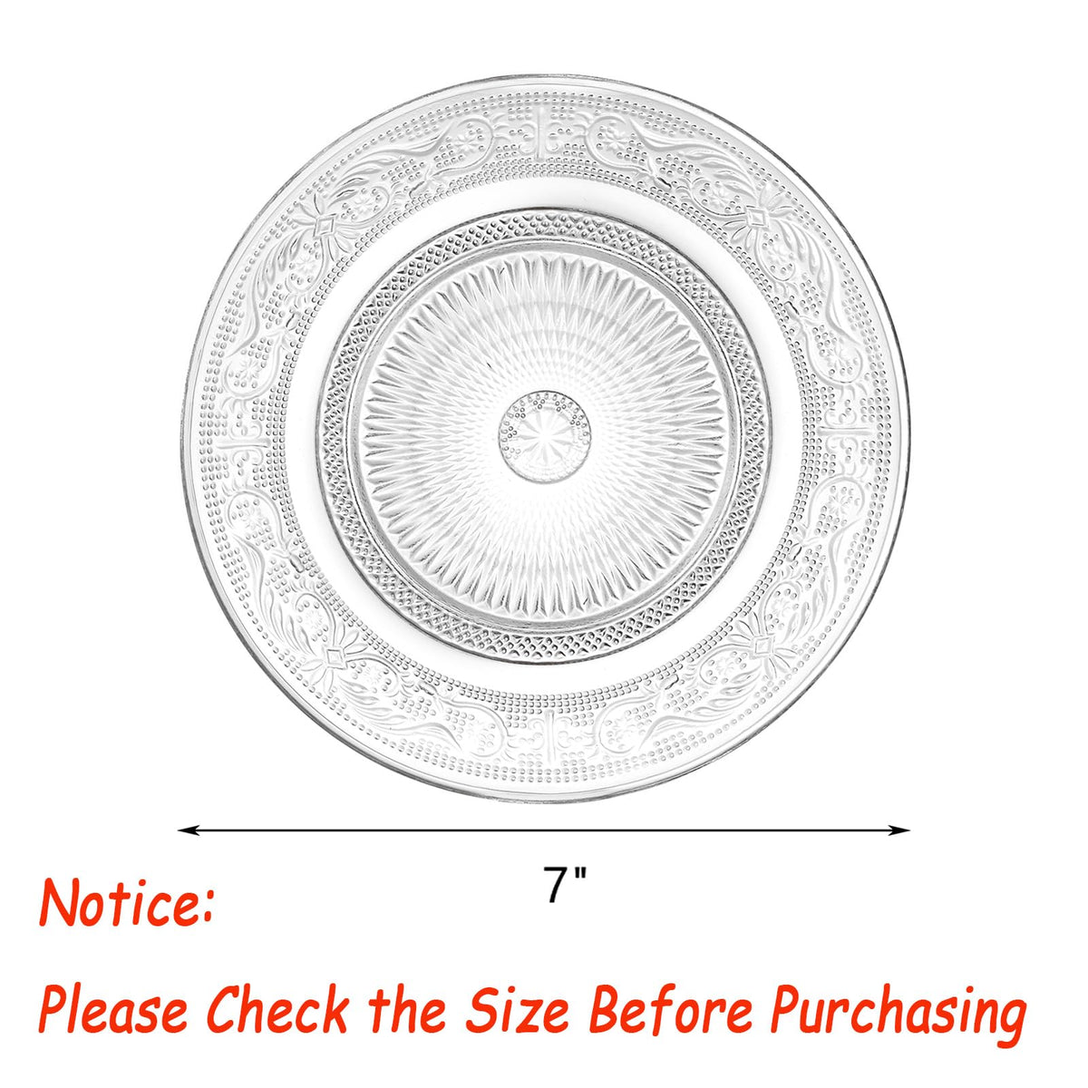 Frcctre glass dessert plates 7-inch, perfect for desserts and appetizers