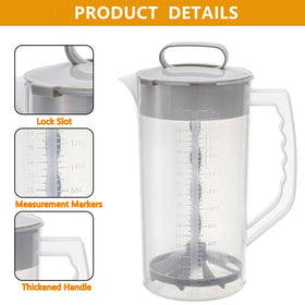Frcctre mixing pitcher with angled blades for vortex-like agitation.