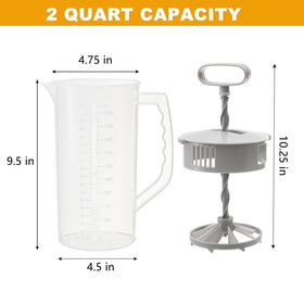 Frcctre mixing pitcher plunger assembly enables smooth, clump-free blending.