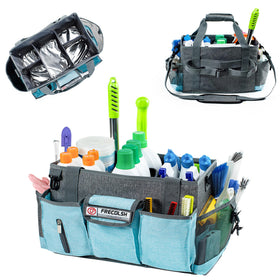FRECOLSH large cleaning caddy main compartment open for quick tool access