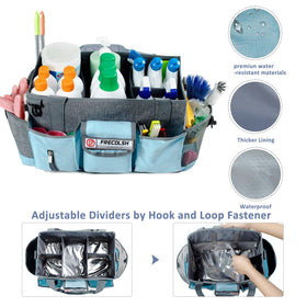 FRECOLSH wearable cleaning caddy with shoulder strap for hands-free cleaning