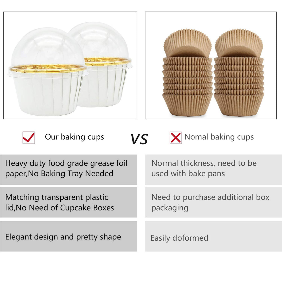 Free-Air clear dome lids protect decorated cupcakes during transport.