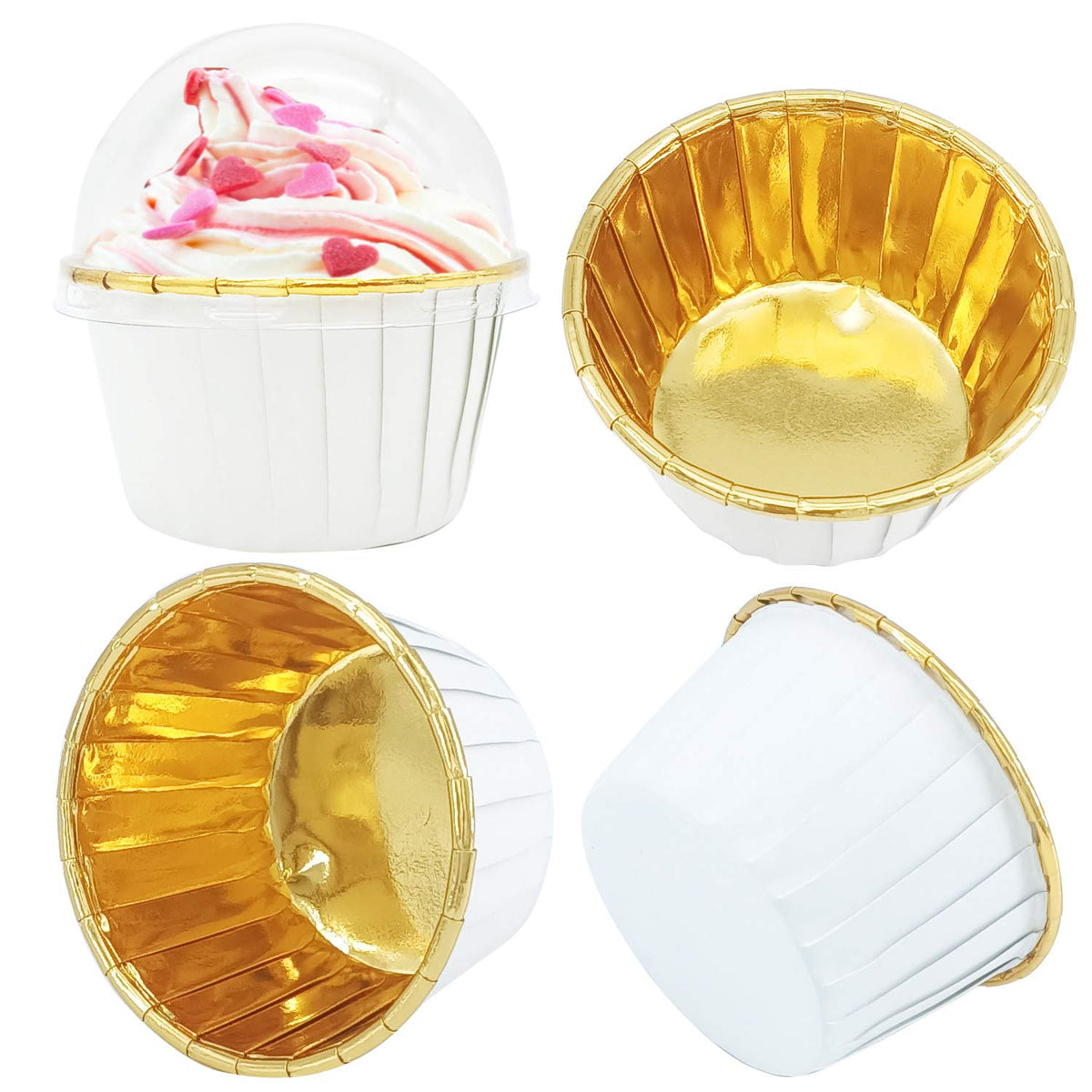 Free-Air oven safe foil cups withstand baking up to 420F.