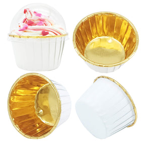 Free-Air oven safe foil cups withstand baking up to 420F.