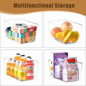 Freebat acrylic storage containers with handles simplify pantry sorting and access.