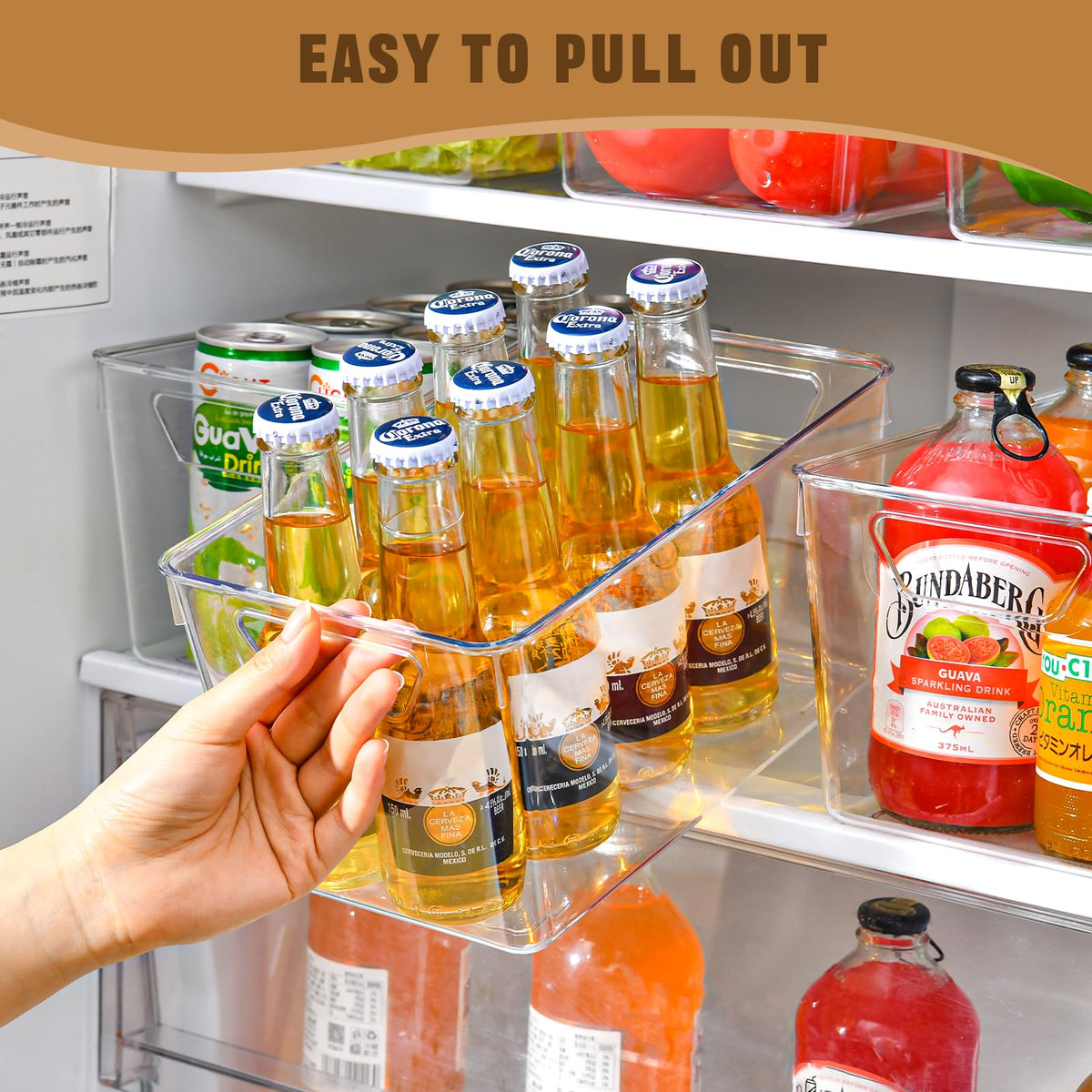 Freebat cabinet organization bins keep items tidy and within reach.