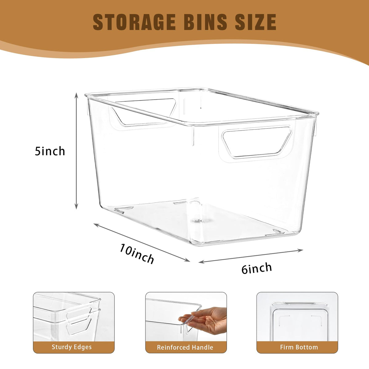 Freebat clear storage bins in the fridge improve visibility and organization.