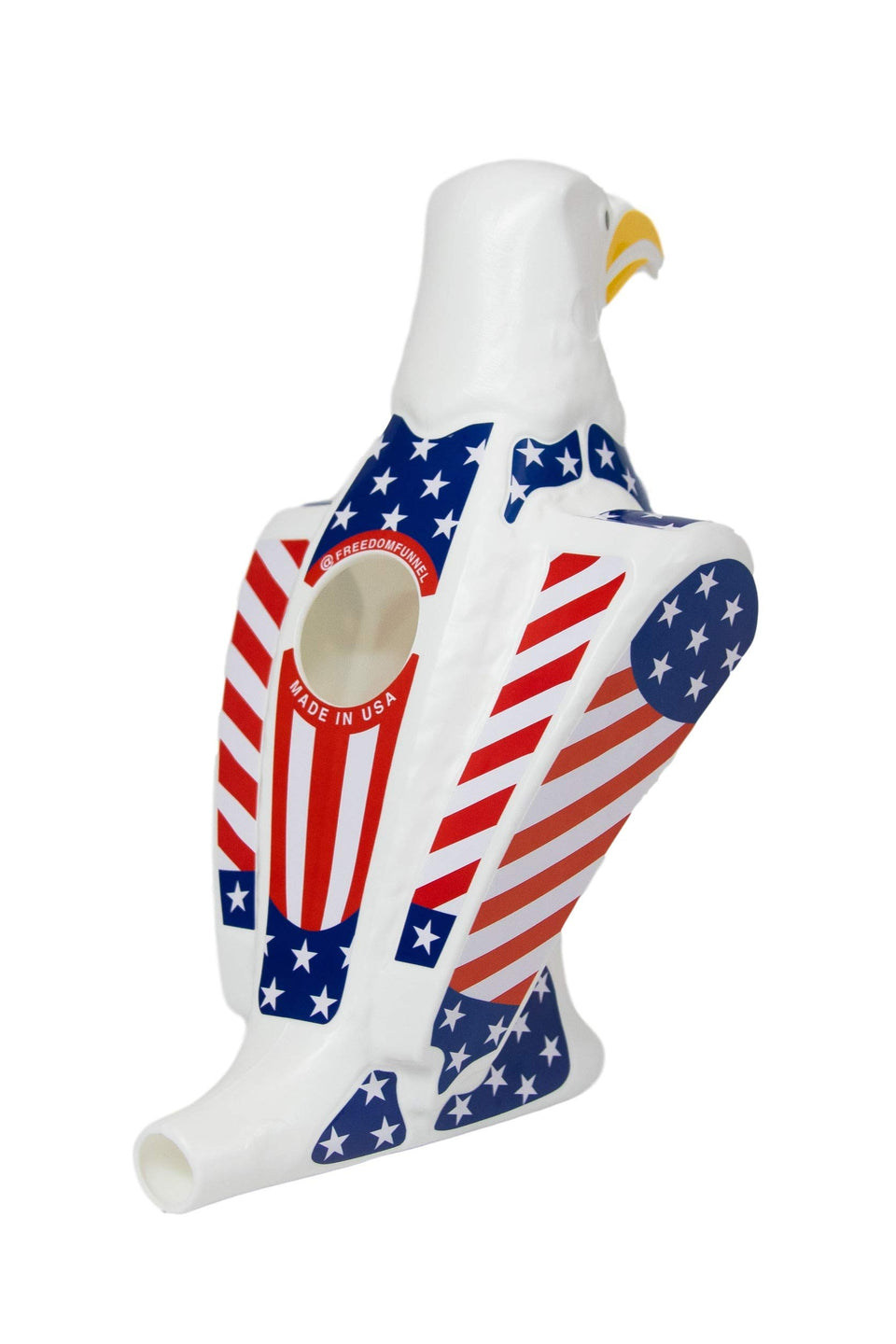Freedom Funnel Patriotic Eagle Design shows bold 60oz pour for outdoor gatherings.