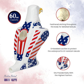 Freedom Funnel smooth vortex pour minimizes foam during celebrations.