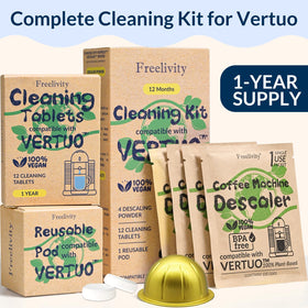 Freelivity Vertuo maintenance kit for a complete at-home solution.