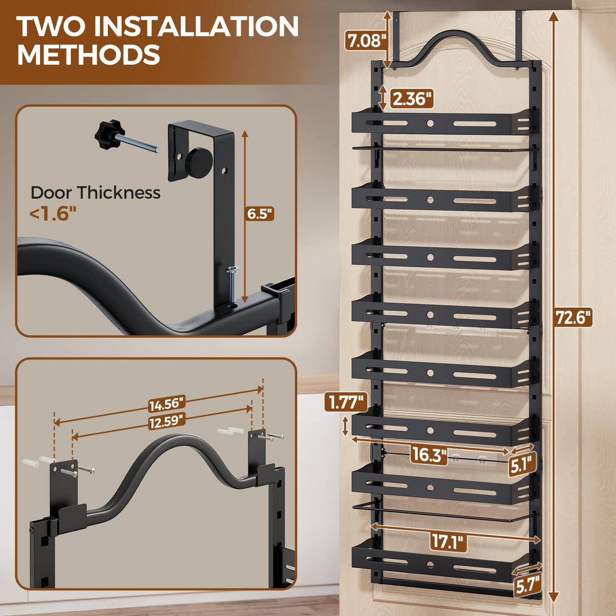 Freexployer arc design rack enhances kitchen style while keeping items accessible.