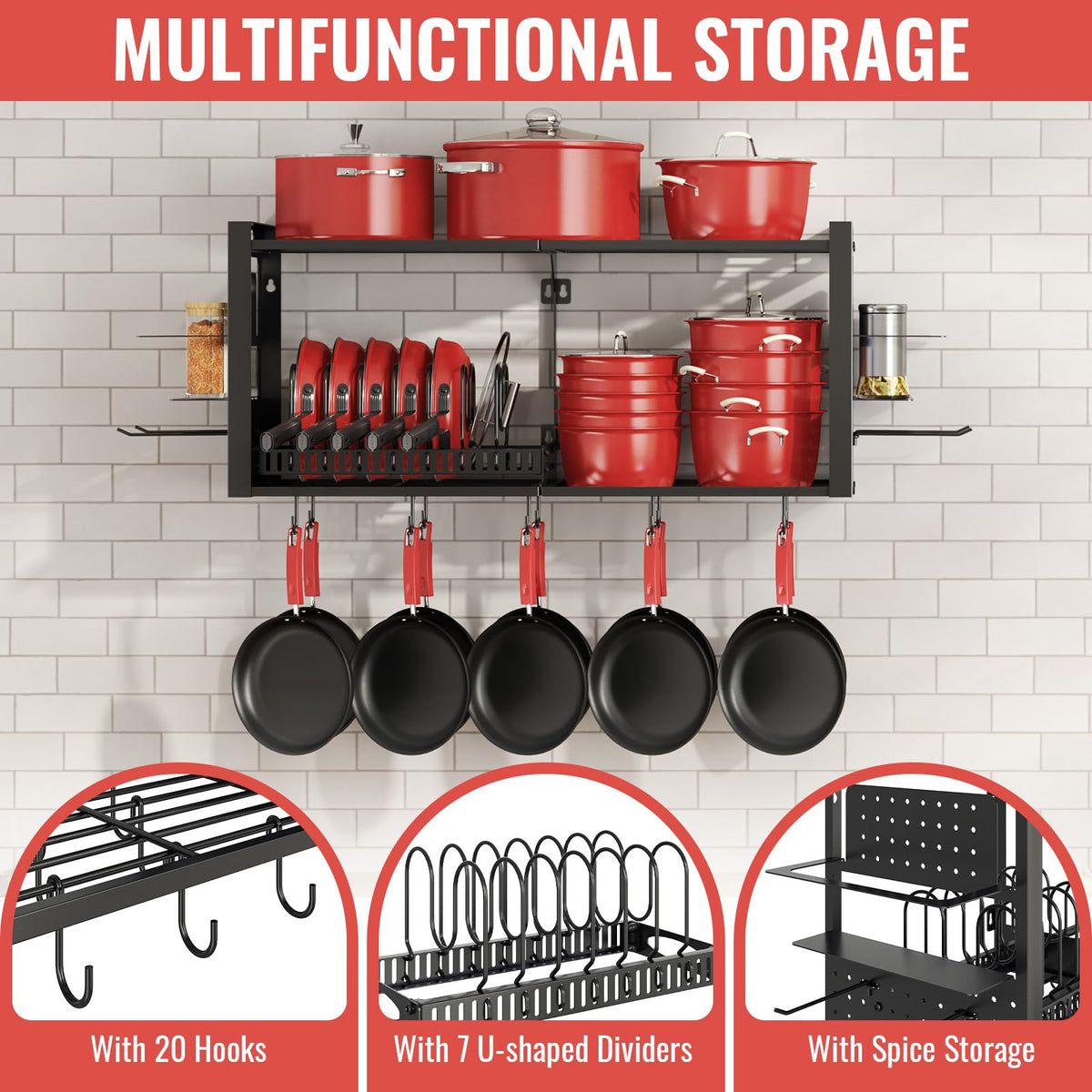 Freexployer heavy-duty wall-mounted rack supports daily use without deformation.