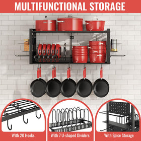 Freexployer heavy-duty wall-mounted rack supports daily use without deformation.